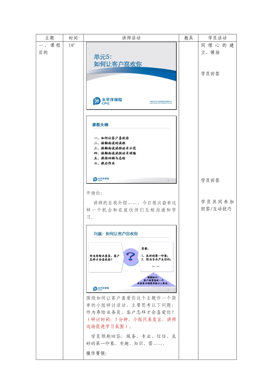 006单元5：如何让客户喜欢你-讲师手册_第3页