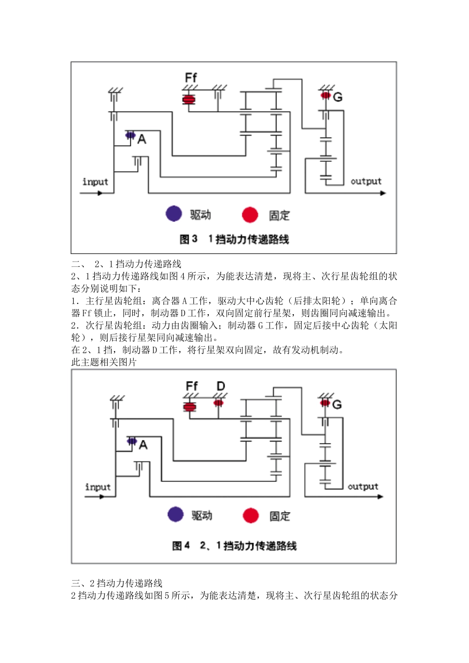 01V自动变速器工作原理及传递路线_第3页