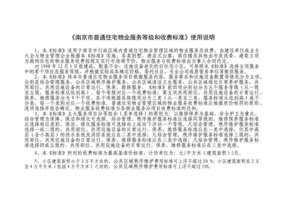 06年南京市物业服务等级_第3页