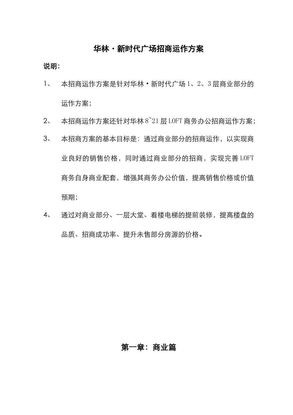 070207华林新时代广场商业运做方案_第1页