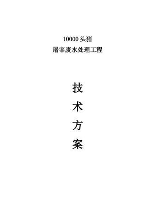 10000头屠宰猪废水处理方案
