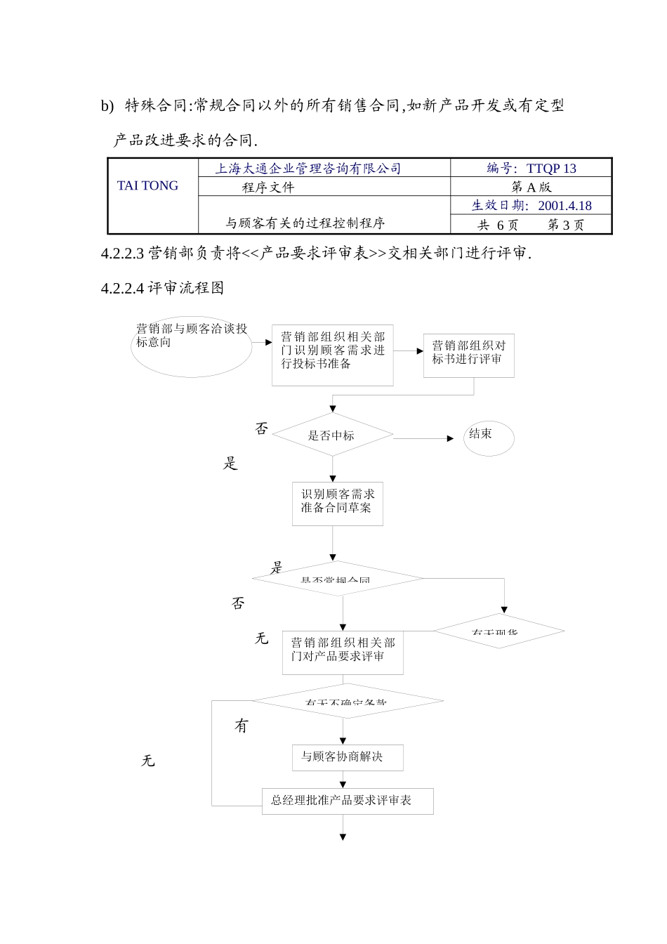 【2022精编】上海太通企业管理咨询有限公司程序文件ISO90012000(二)_第3页