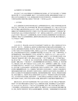 16年最新审计实习报告模板word版