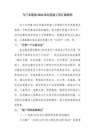 2024基层党建工作思路