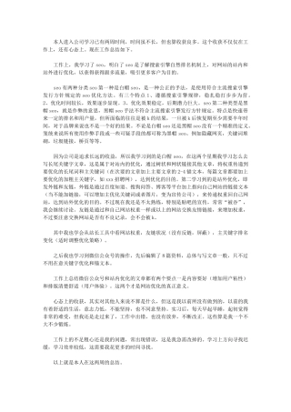 2024年seo实习工作总结