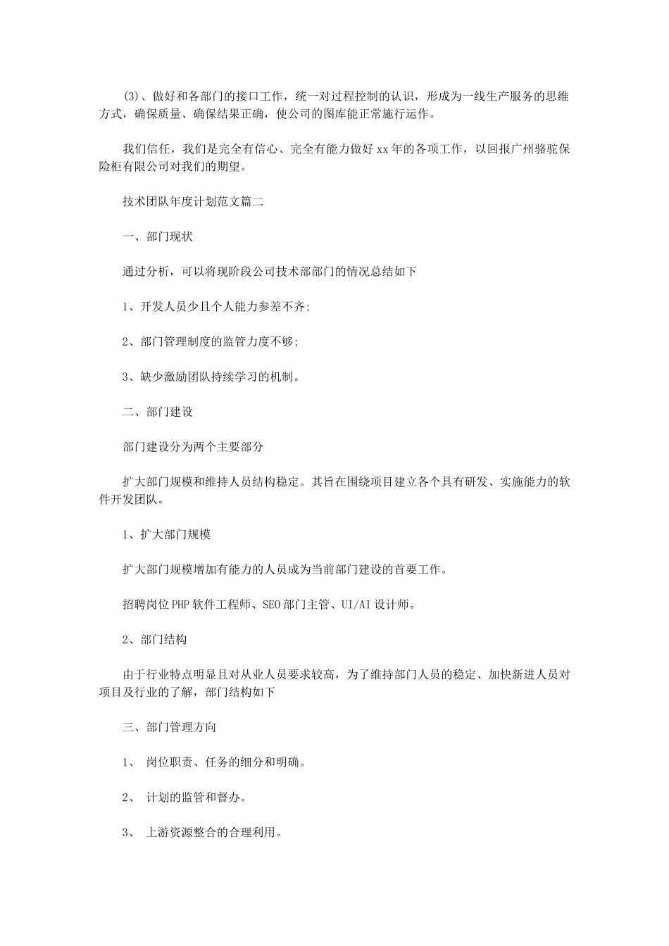 2024年[技术团队年度计划例文]-团队工作计划范文_第3页