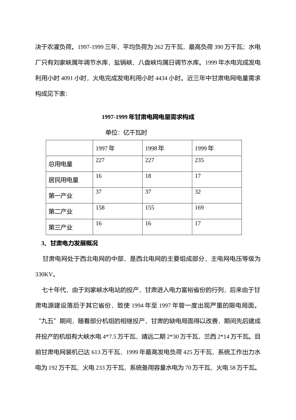 【2022精编】十五期间甘肃电网的分析预测和合资公司发展的设想_第3页