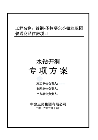 (水钻开洞施工方案)