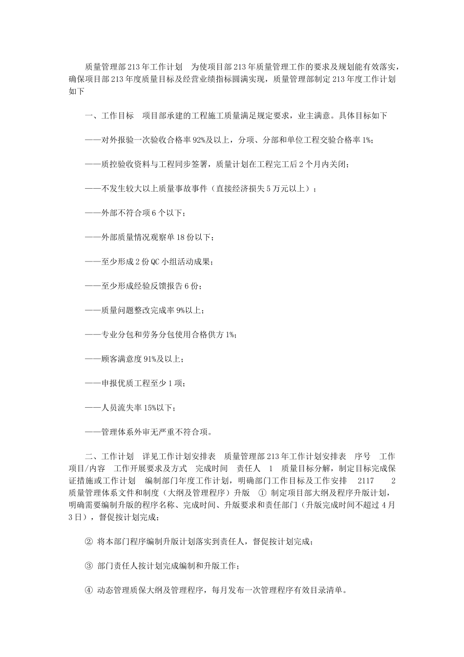 2024年[质量管理工作计划]质量管理重点工作计划_第1页