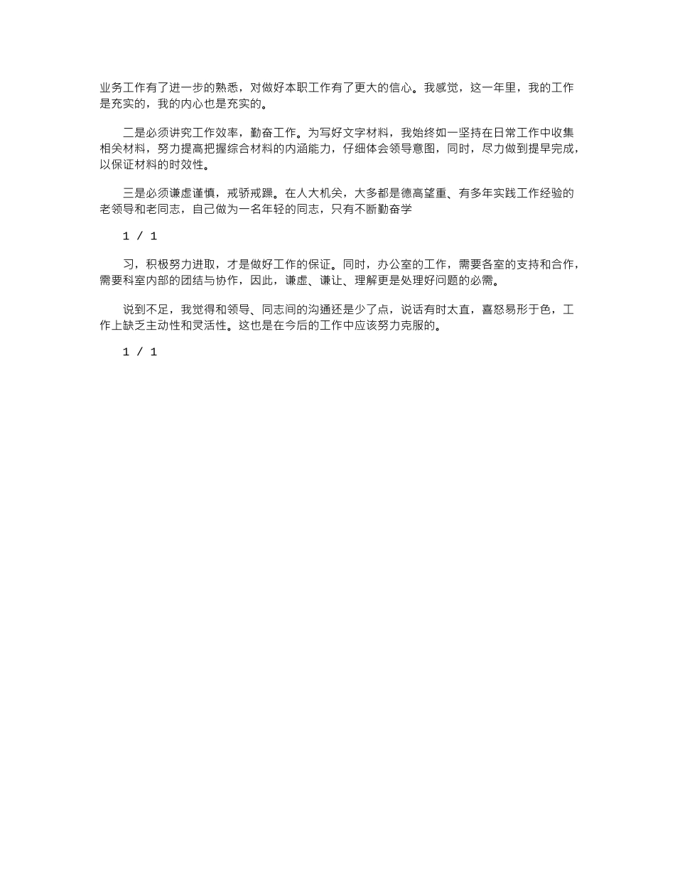 2024年【工作总结例文】人大综合科长工作总结_第2页