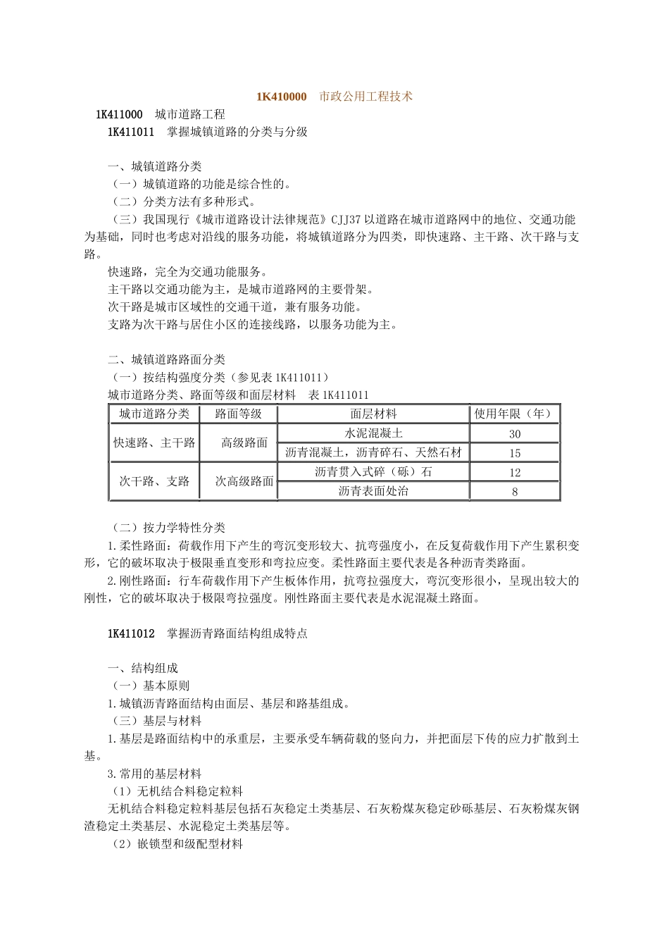 2024年一级建造师市政实务考前重点串讲冲刺必读之一_第1页