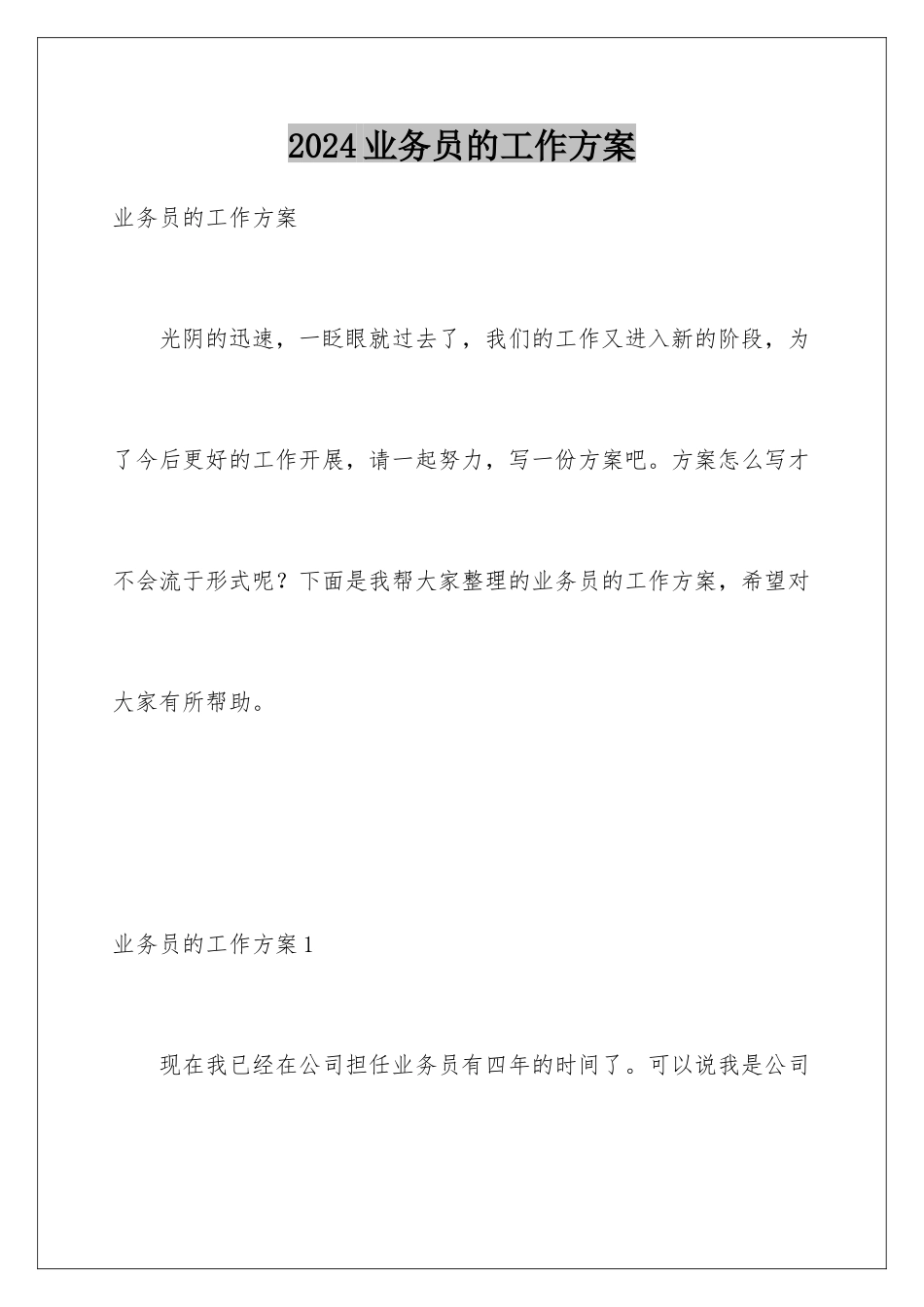 2024年业务员的工作计划_第1页