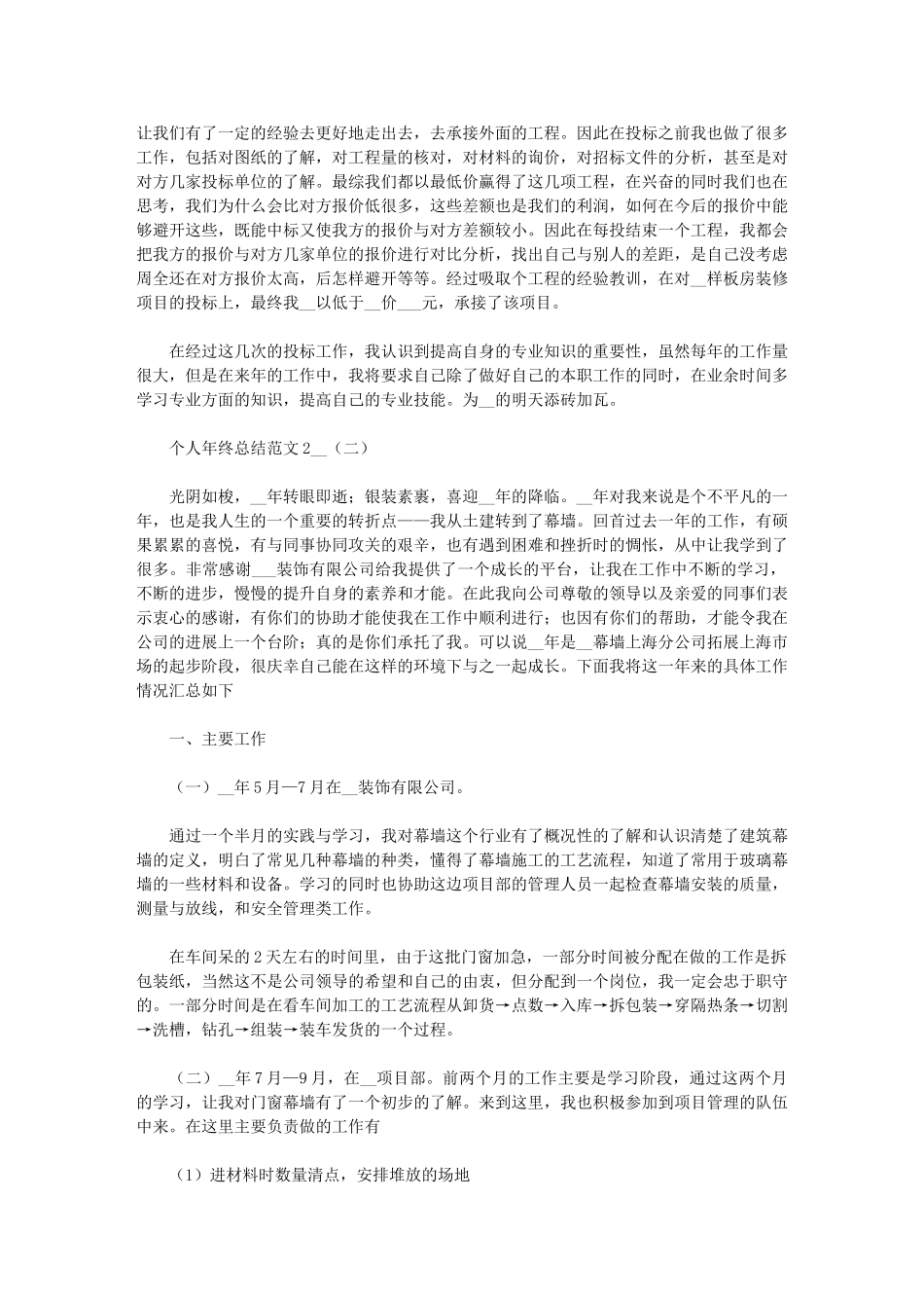 2024年个人年终总结例文新整理版_第2页