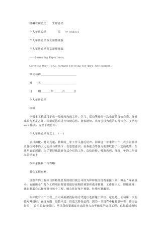 2024年个人年终总结例文新整理版