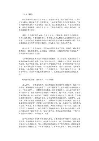 2024年个人成长报告