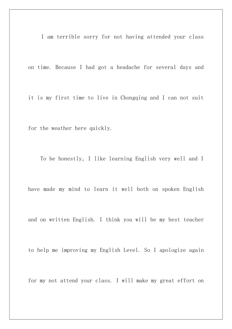 2024年书面英语道歉信_第2页