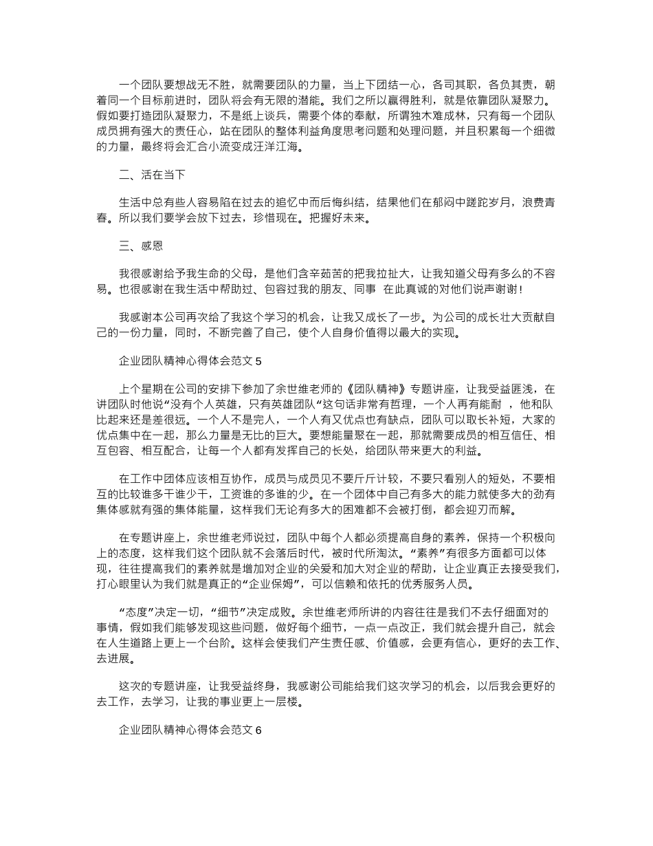 2024年企业团队精神心得体会范文word版_第3页