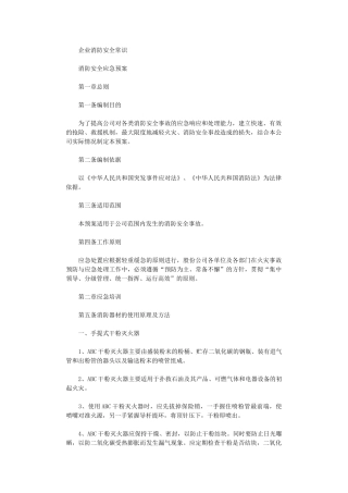 2024年企业消防安全应急预案