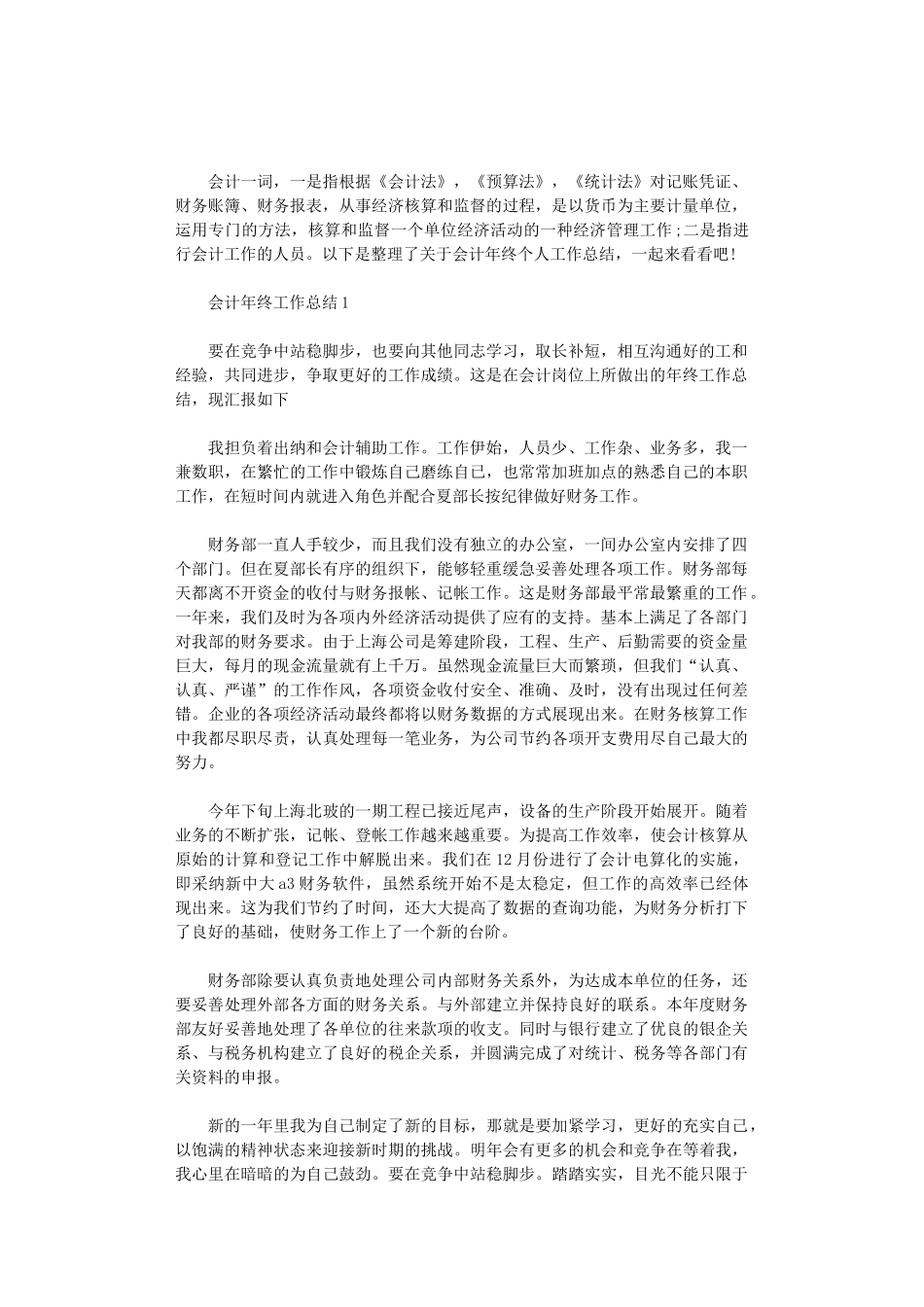 2024年会计年终个人工作总结_第1页
