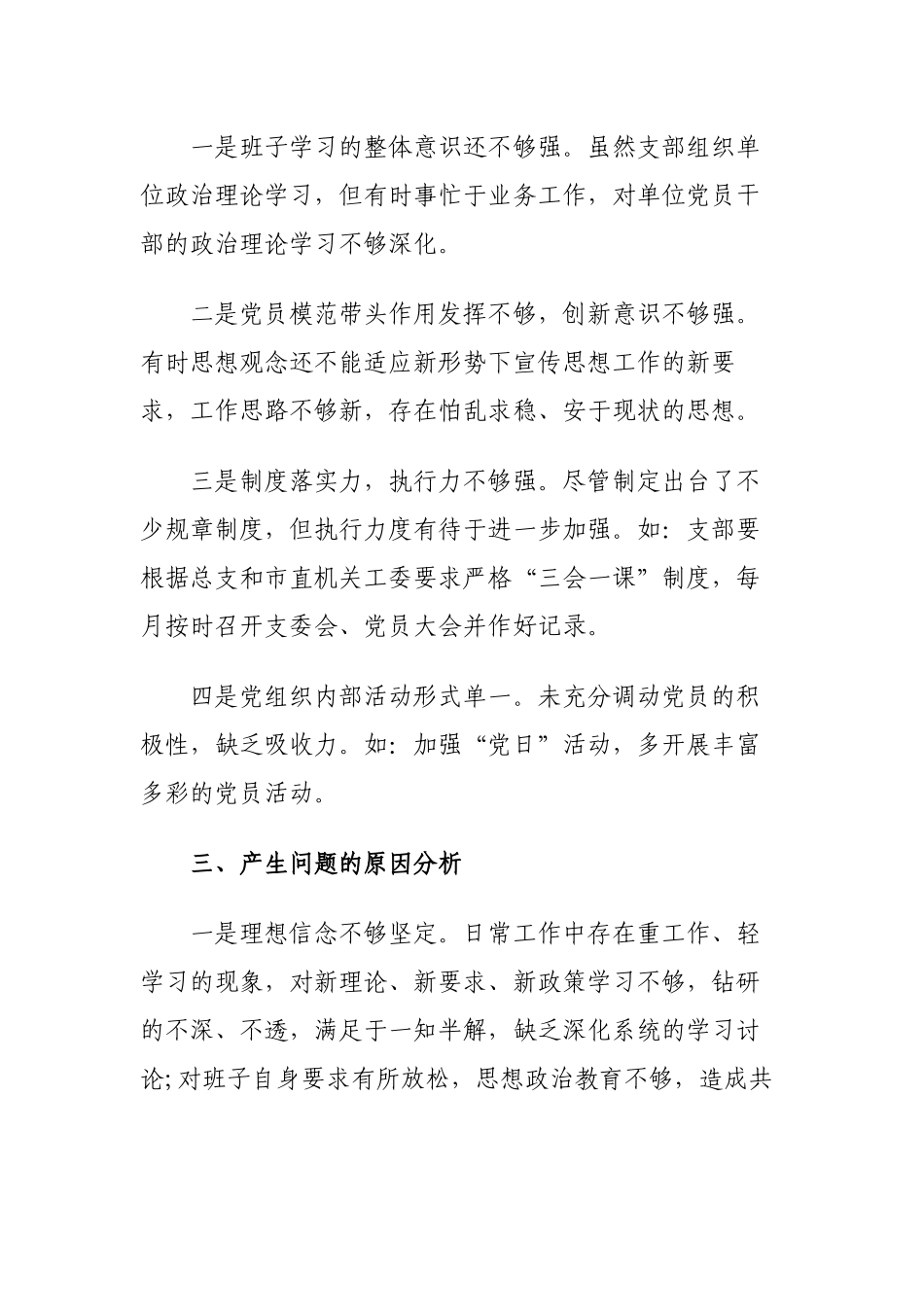 2024年党市委宣传部二支部班子剖析材料_第2页