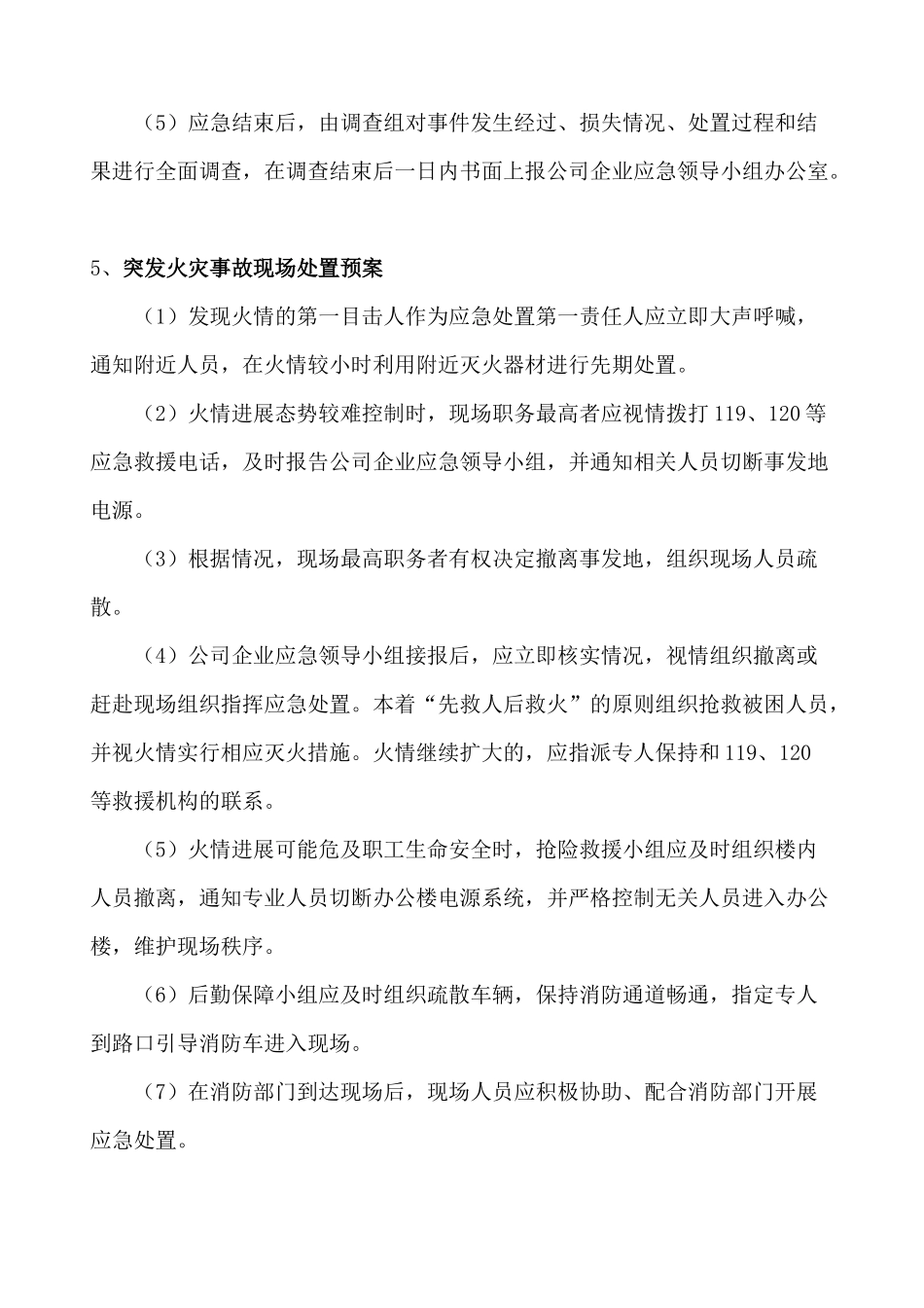 2024年公司企业火灾专项应急预案_第2页