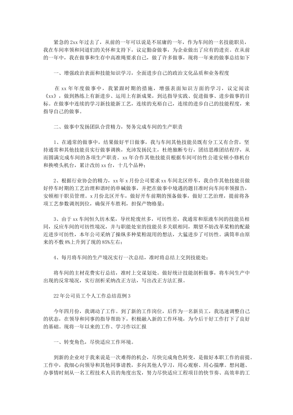 2024年公司员工个人工作总结范例_第2页