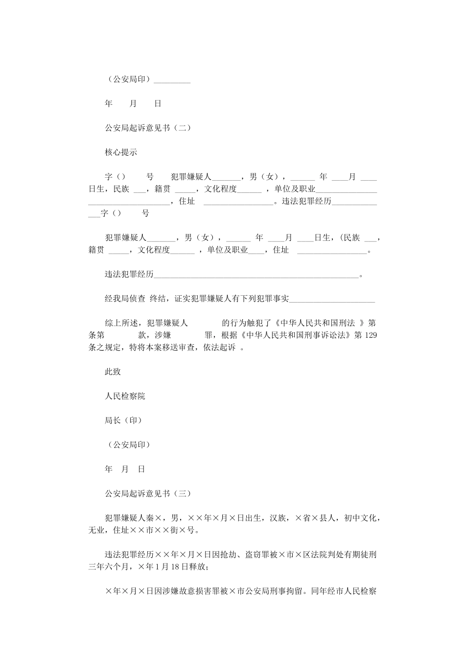 2024年公安局起诉意见书_第2页