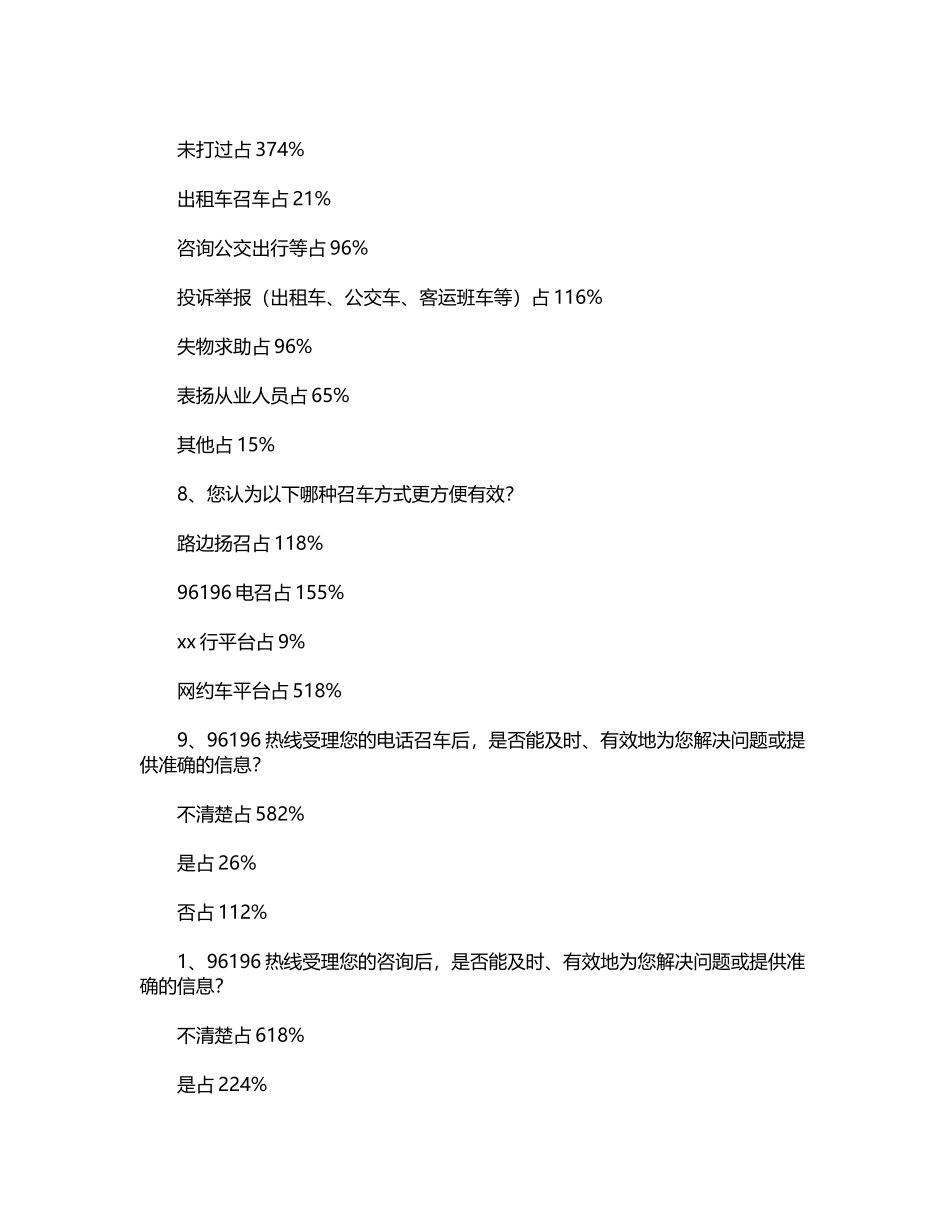 2024年关于交通出行服务情况的调查报告word版_第3页