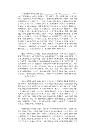 2024年内科护理年度总结