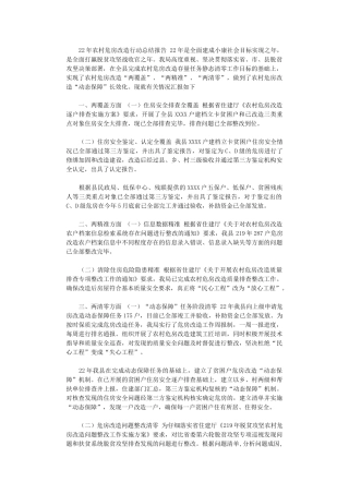 2024年农村危房改造行动总结报告