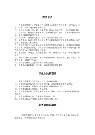 2024年医学专题—最适合民营医院岗位职责设定