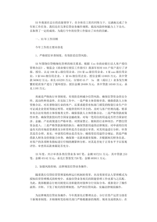 2024年商业银行信贷管理部工作总结及2024年工作计划