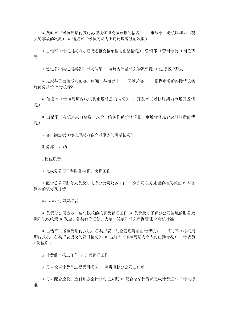 2024年国际货运代理现场外勤岗位职责_第3页