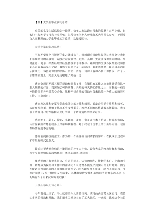 2024年大学生毕业实习总结