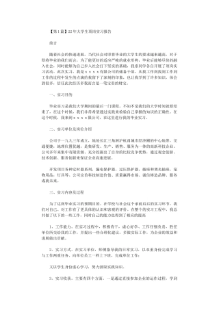 2024年大学生顶岗实习报告年
