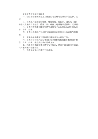 2024年安全检查监督部主要职责