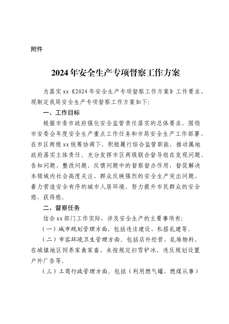 2024年安全生产专项督察工作方案_第2页