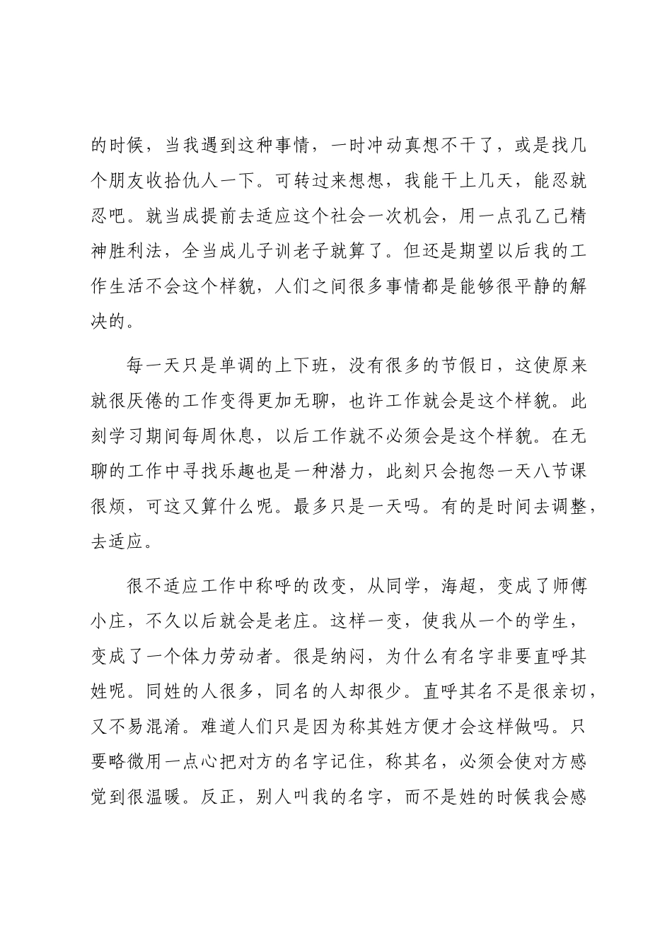 2024年实践工作报告总结word版_第3页