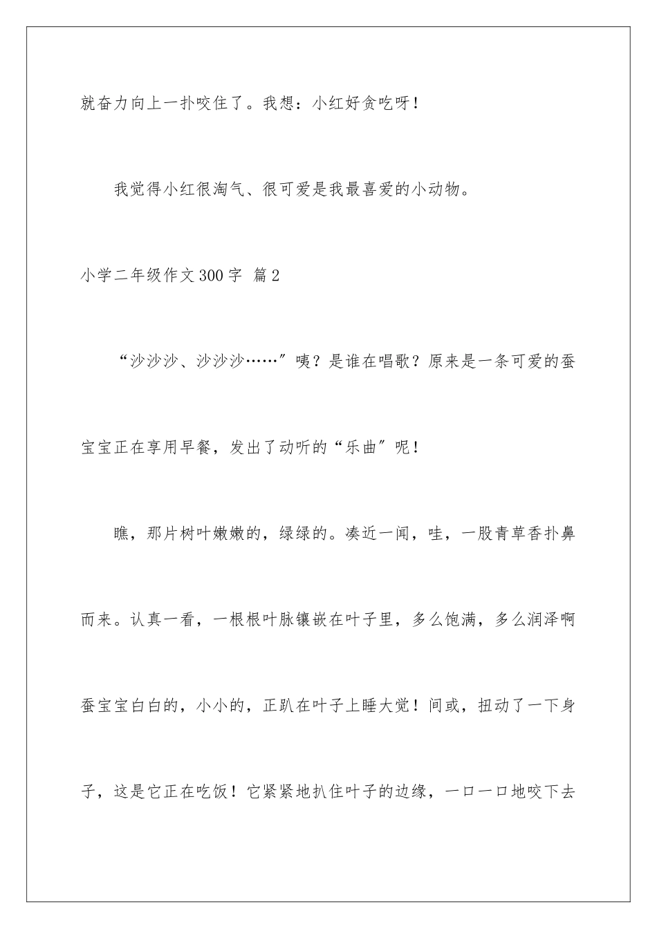 2024年小学二年级作文300字8篇_第3页