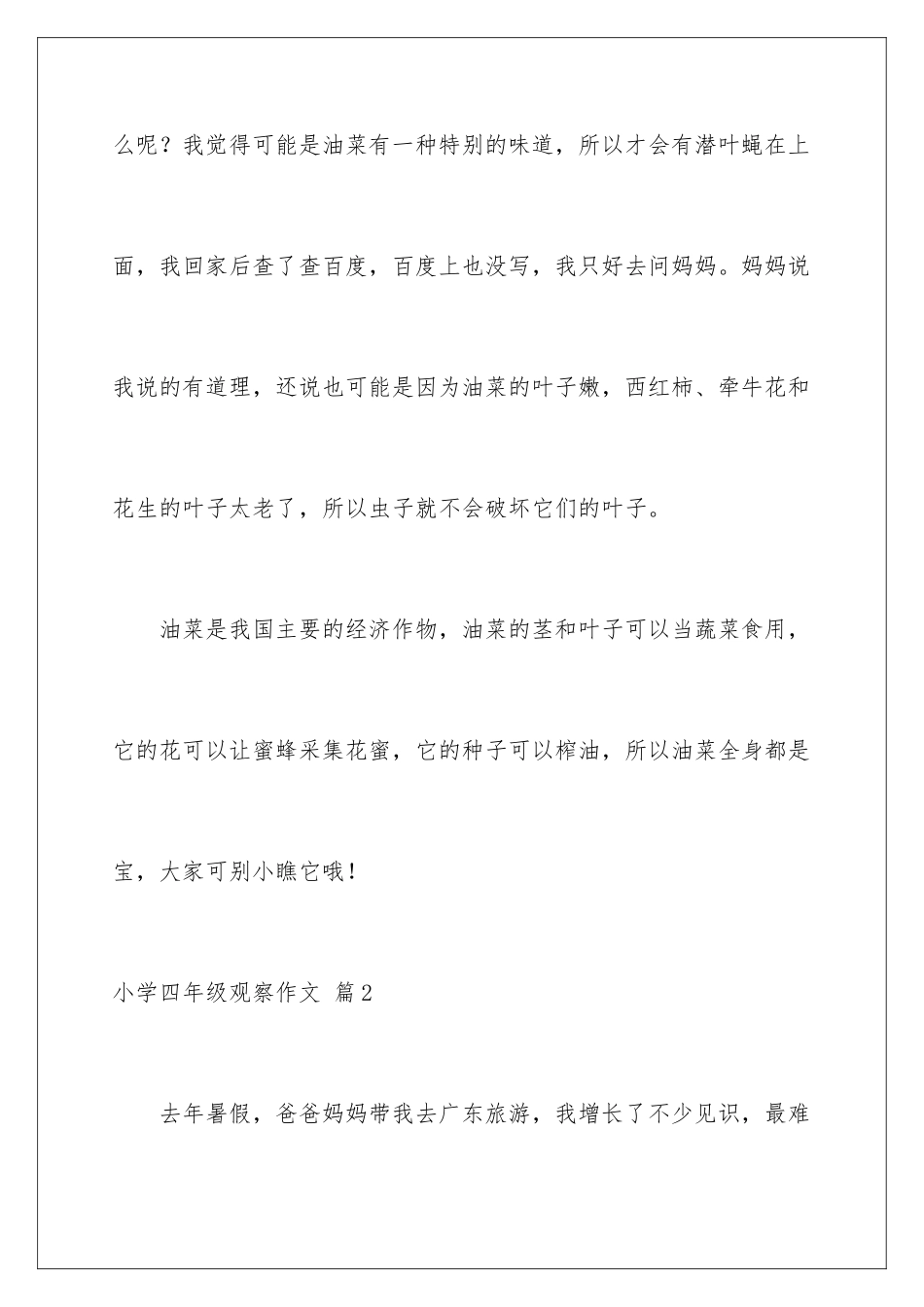 2024年小学四年级观察作文四篇_第3页