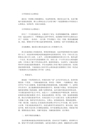 2024年小学顶岗实习心得体会