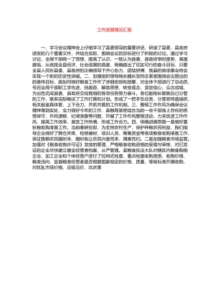 2024年工作进展情况汇报word版