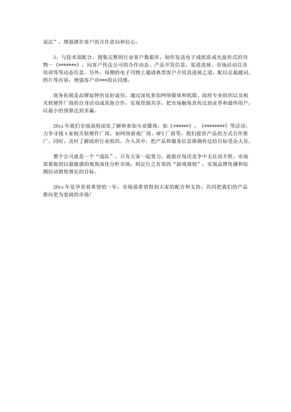 2024年市场营销工作计划｜营销工作计划_第3页