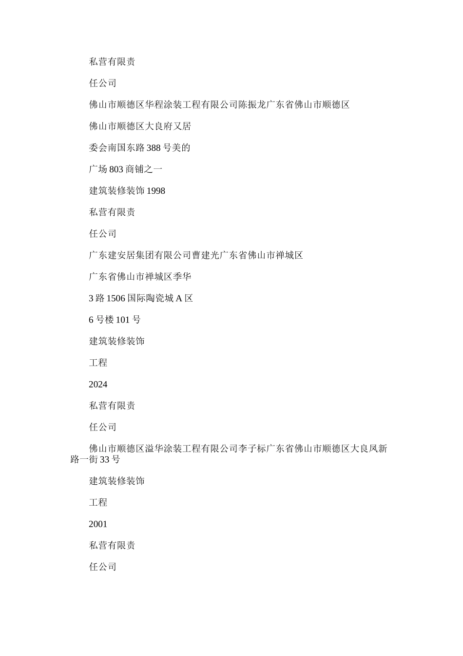 2024年广东省佛山市公共建筑装修公司名录版223家_第3页