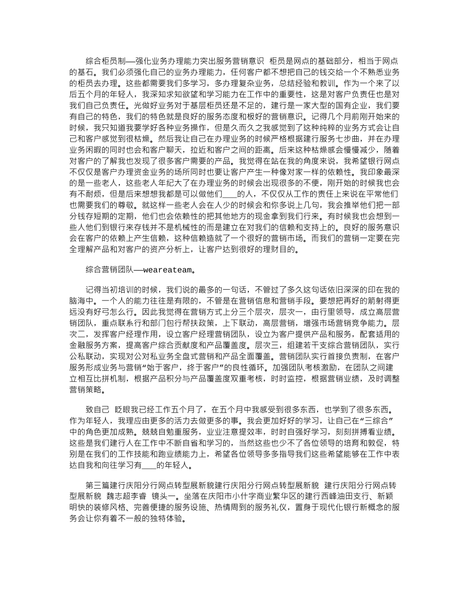 2024年建行网点工作总结_第2页