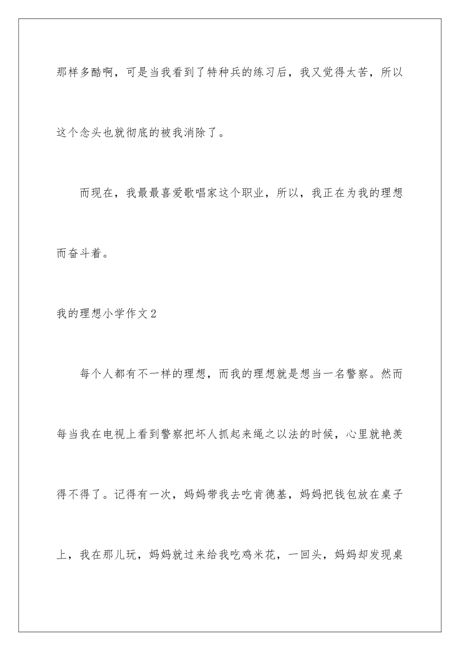 2024年我的理想小学作文(通用15篇)_第3页