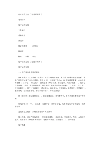 2024年房产运营实施方案