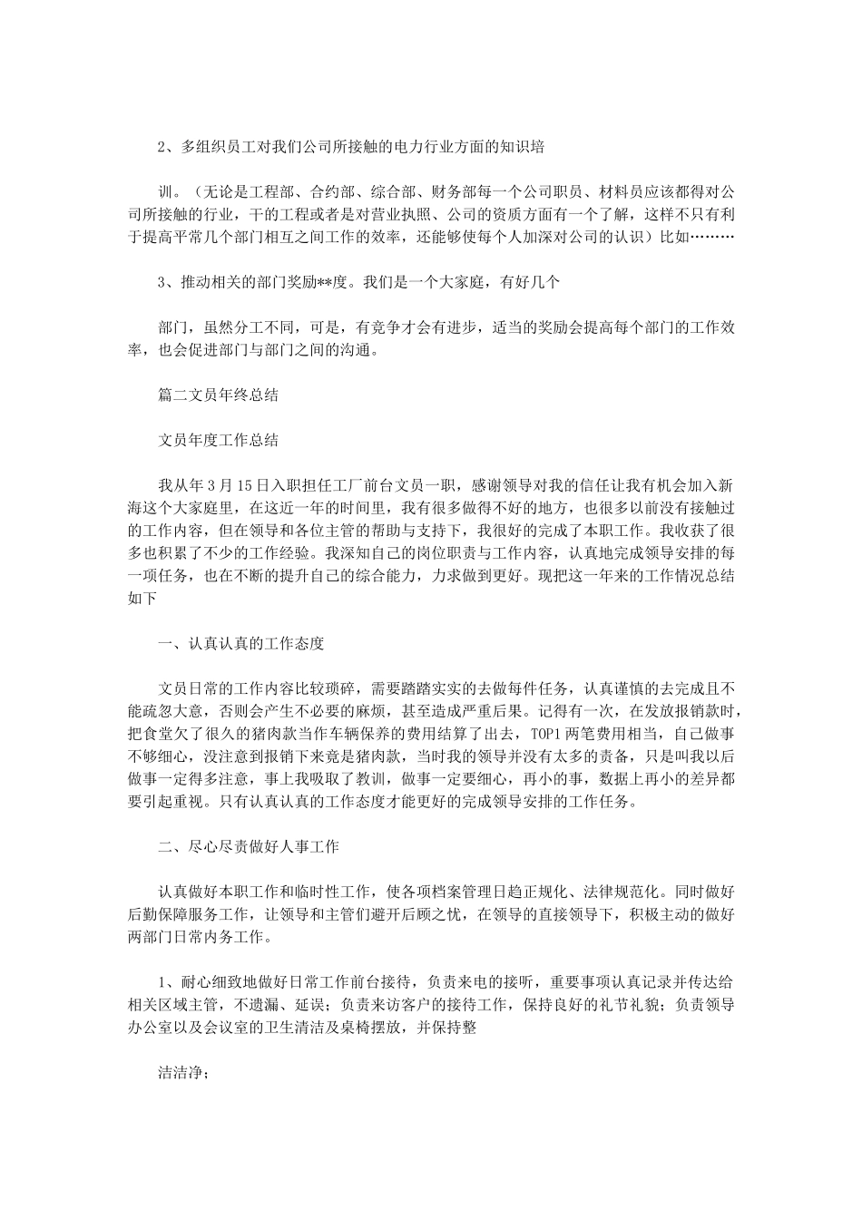 2024年投标文员年终总结年终工作总结_第2页