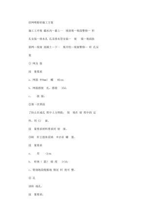2024年挂网喷射砼施工组织规划设计实施方案