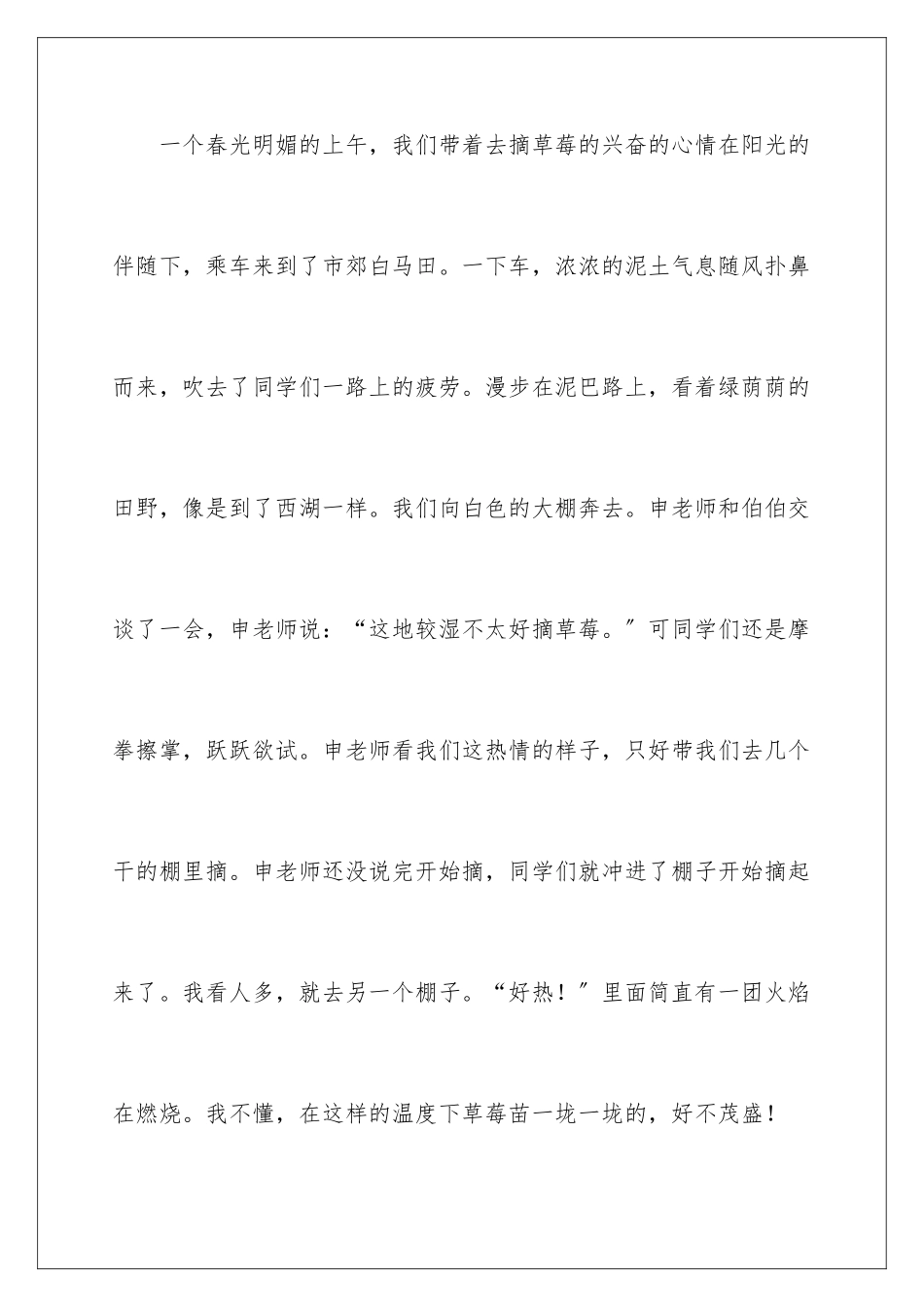 2024年摘草莓初中作文_第2页